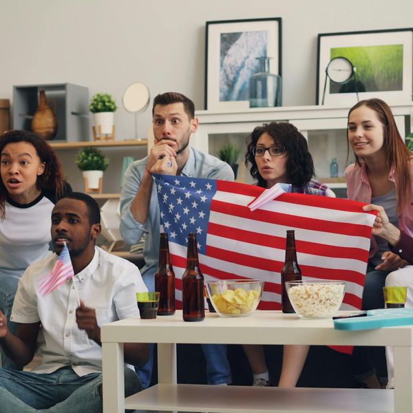 Group of diverse people in a relaxed and happy state.